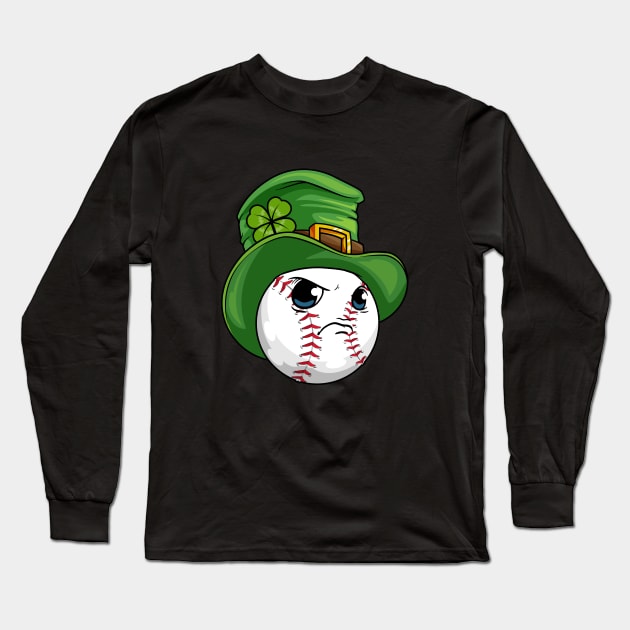 St.Patricks Day Baseball Player Party Long Sleeve T-Shirt by bigD